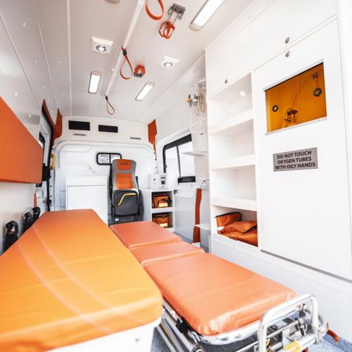 ford transit ambulance stretcher and stretcher ramp