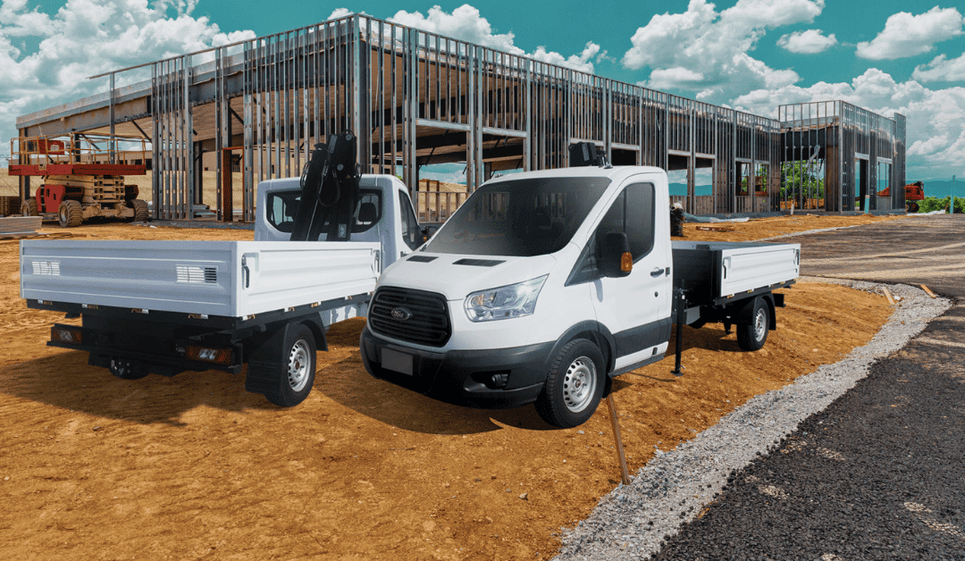Transit Flatbed Cargo with Crane